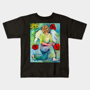 Ezra, Angel image part of an Angel oracle card deck – MeMoment angel cards Kids T-Shirt